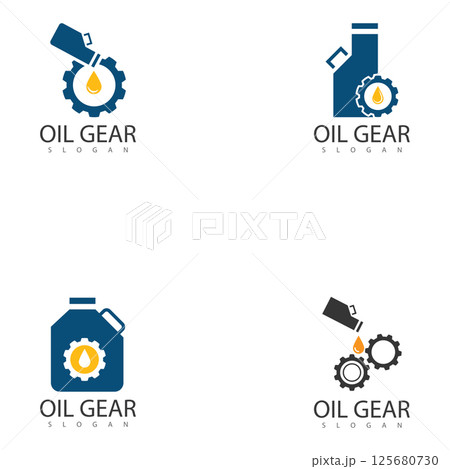 oil gear automotive machine motor repair logo vector 125680730