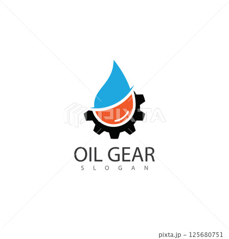 oil gear automotive machine motor repair logo vector 125680751