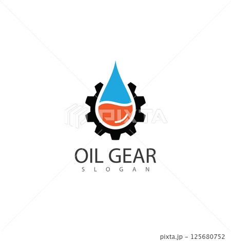 oil gear automotive machine motor repair logo vector 125680752