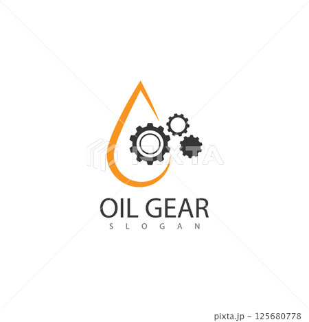 oil gear automotive machine motor repair logo vector 125680778