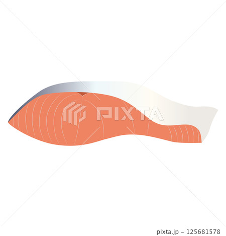 鮭の切り身のイラスト 鮭の切り身のイラスト 125681578