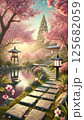 桜と春を感じる和風景 125682059