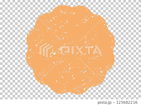 Crayon-style fluffy frame/orange Crayon-style fluffy frame/orange 125682216