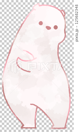 腕組みをして立っているしろくま(赤色) 125682348