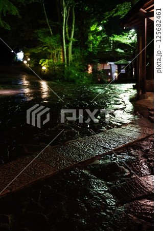 雨の石畳 125682461
