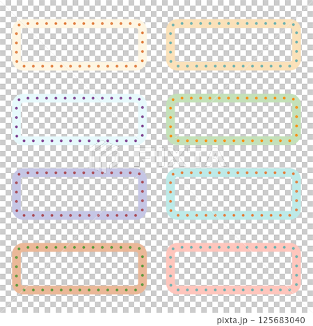 A Set of Rectangular Dotted Line Labels 125683040