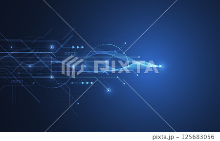Abstract digital background with technology circuit board texture. Electronic motherboard illustration. Communication and engineering concept. Vector illustration 125683056