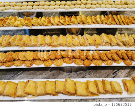 Egypt desserts as nice food background Egypt desserts as nice food background 125683515