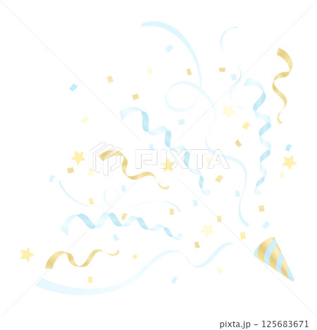 パーティークラッカーのイラスト 125683671