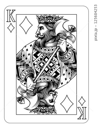King of Diamonds Design from Deck of Playing Cards King of Diamonds Design from Deck of Playing Cards 125684253