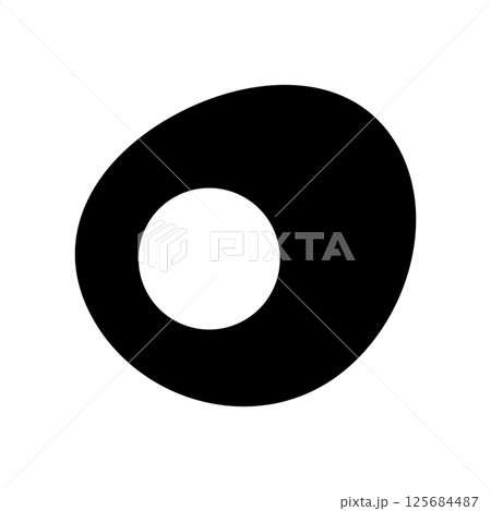 シンプルな目玉焼きのアイコンイラスト 125684487