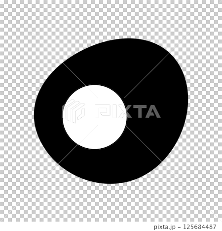 シンプルな目玉焼きのアイコンイラスト 125684487