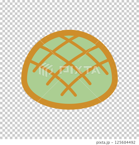 甜瓜麵包圖示說明 甜瓜麵包圖示說明 125684492