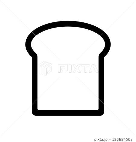 シンプルな食パンのアイコンイラスト 125684508