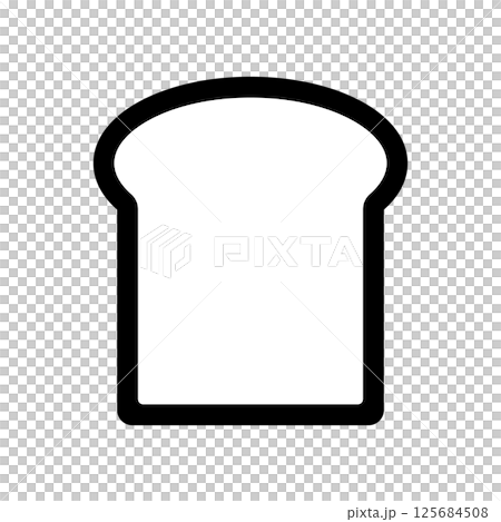 シンプルな食パンのアイコンイラスト 125684508