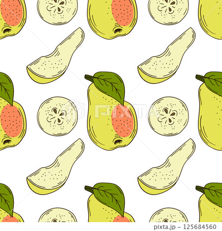 Pattern for textile or kitchen in hand draw style. Seamless pattern Pattern for textile or kitchen in hand draw style. Seamless pattern 125684560