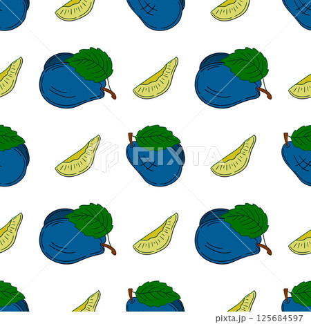 Pattern for textile or kitchen in hand draw style. Seamless pattern Pattern for textile or kitchen in hand draw style. Seamless pattern 125684597