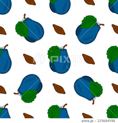 Pattern for textile or kitchen in hand draw style. Seamless pattern Pattern for textile or kitchen in hand draw style. Seamless pattern 125684598