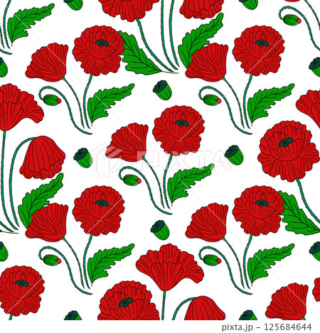 Pattern for textile or kitchen in hand draw style. Seamless pattern 125684644