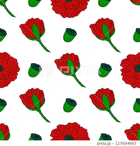Pattern for textile or kitchen in hand draw style. Seamless pattern 125684665