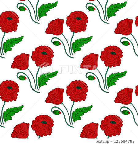 Pattern for textile or kitchen in hand draw style. Seamless pattern 125684798