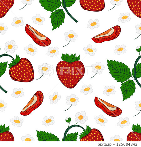 Pattern for textile or kitchen in hand draw style. Seamless pattern Pattern for textile or kitchen in hand draw style. Seamless pattern 125684842