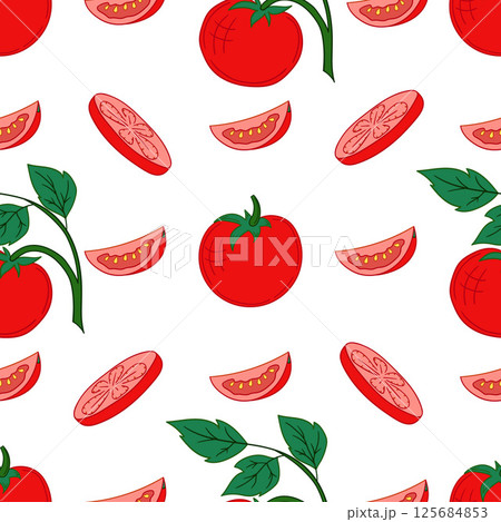 Pattern for textile or kitchen in hand draw style. Seamless pattern Pattern for textile or kitchen in hand draw style. Seamless pattern 125684853