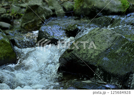 小川の水の流れ 125684928