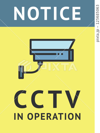 CCTV banner, video surveillance poster, security camera icon, vector illustration 125685063