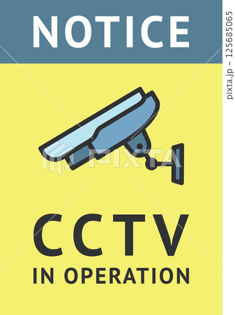 CCTV banner, video surveillance poster, security camera icon, vector illustration 125685065
