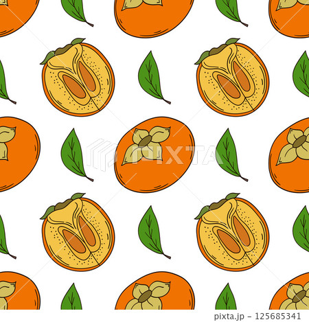 Pattern for textile or kitchen in hand draw style. Seamless pattern 125685341