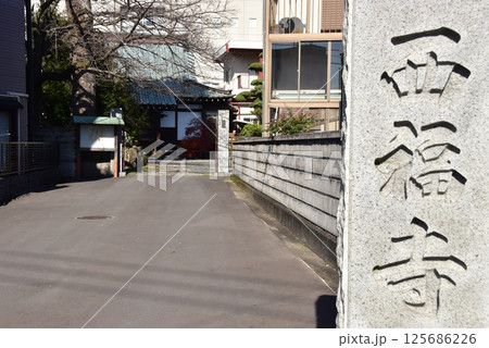 三島市　西福寺参道とお堂 125686226