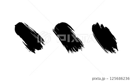 Dry Brush Stroke Elements. Bold dry brush stroke vectors with expressive textures and organic ends. Perfect for abstract compositions, dynamic layouts, and bold artistic accents. 125686236