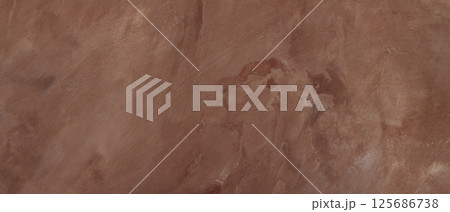 Brown Textured Plaster Background with Subtle Marble-Like Pattern, Abstract Surface for Interior Design Concept 125686738