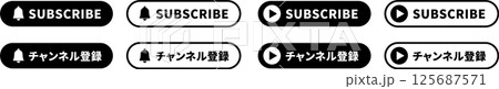 チャンネル登録・サブスクライブボタンアイコン丸 チャンネル登録・サブスクライブボタンアイコン丸 125687571
