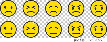 Rating and feedback emoticon icon anxiety 125687778