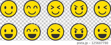 評分和反饋表情符號圖標 評分和反饋表情符號圖標 125687780