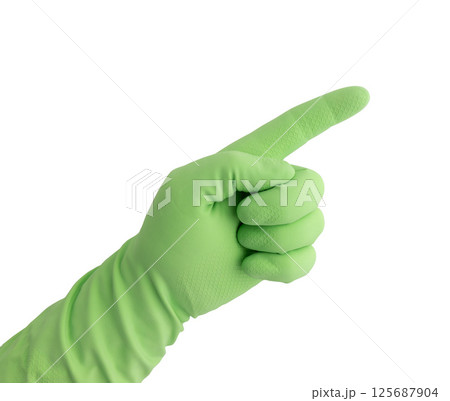 hand in glove isolated on white 125687904