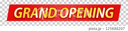 黃金盛大開幕！字母和紅色背景，採用股票行情樣式 - 裝飾性盛大開幕文字 125688207