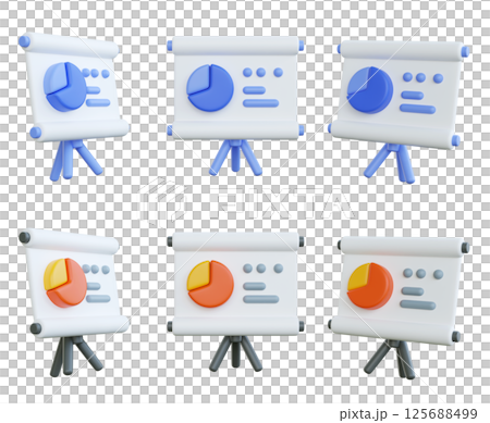 Business Chart and Graph for Presentation 3D Icon 125688499