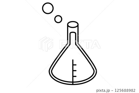 三角フレスコのシンプルな線画アイコン、アイソメトリックイラスト 125688982