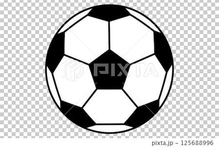 Soccer ball simple line icon, isometric illustration 125688996