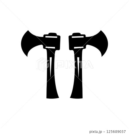 Two txe silhouette icon vector art design...のイラスト素材 [125689037] - PIXTA