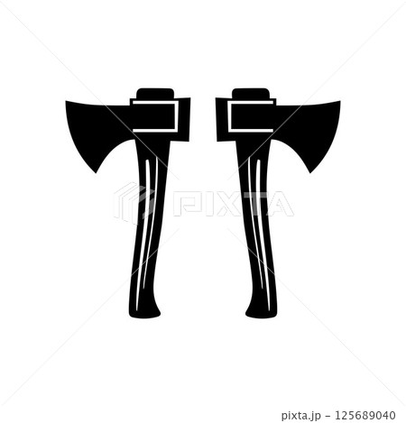 Two txe silhouette icon vector art design isolated on a white background 125689040