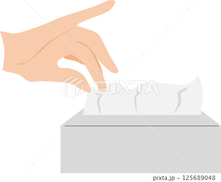 ティッシュのグラフィック素材イラスト 125689048
