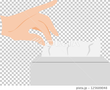 ティッシュのグラフィック素材イラスト 125689048