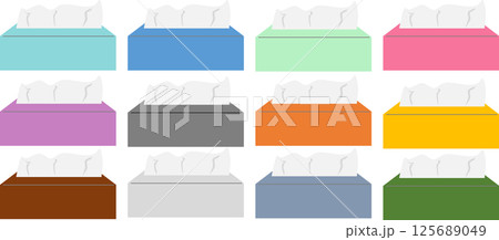 ティッシュのグラフィック素材イラスト 125689049