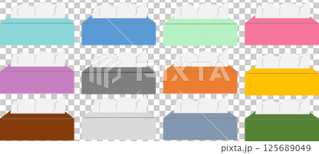 ティッシュのグラフィック素材イラスト 125689049