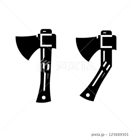 Two xe silhouette icon vector art design isolated on a white background 125689301