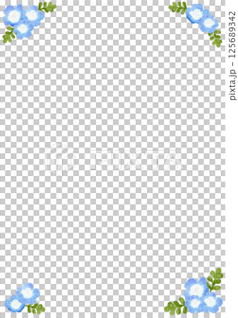 Gentle watercolor nemophila frame illustration Gentle watercolor nemophila frame illustration 125689342